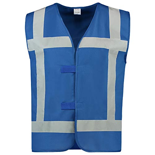 Tricorp 453014 Safety Reflexstreifen Warnweste, 100% Polyester, 120g/m², Fluor Königsblau, Größe XL-XXL von Haas F1 Team