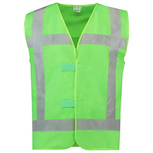 Tricorp 453014 Safety Reflexstreifen Warnweste, 100% Polyester, 120g/m², Fluor Limettengrün, Größe XL-XXL von Haas F1 Team