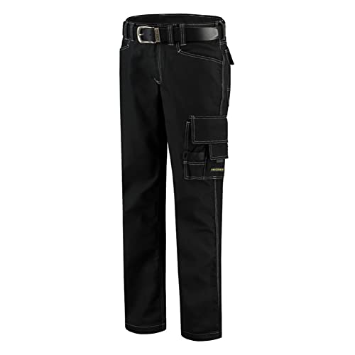 Tricorp 502007 Workwear Canvas Arbeitshose, 65% Polyester/35% Baumwolle, 100% Nylon (500D) Cordura, 300g/m², Schwarz, Größe 53 von Haas F1 Team