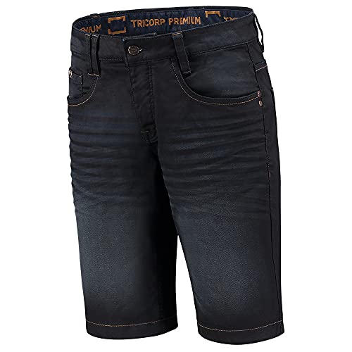 Tricorp 504010 Premium Stretch Kurz Jeans, 82% Baumwolle/16% Polyester/2% Elastan/98% Baumwolle/2% Elastan, 360g/m², Denim-Schwarz, Größe 33 Tricorp 504010 Premium Stretch Kurz Jeans, 82% Baumwolle/16% Polyester/2% Elastan/98% Baumwolle/2% Elastan, 360g/m², Denim-Schwarz, Größe 33 von Haas F1 Team