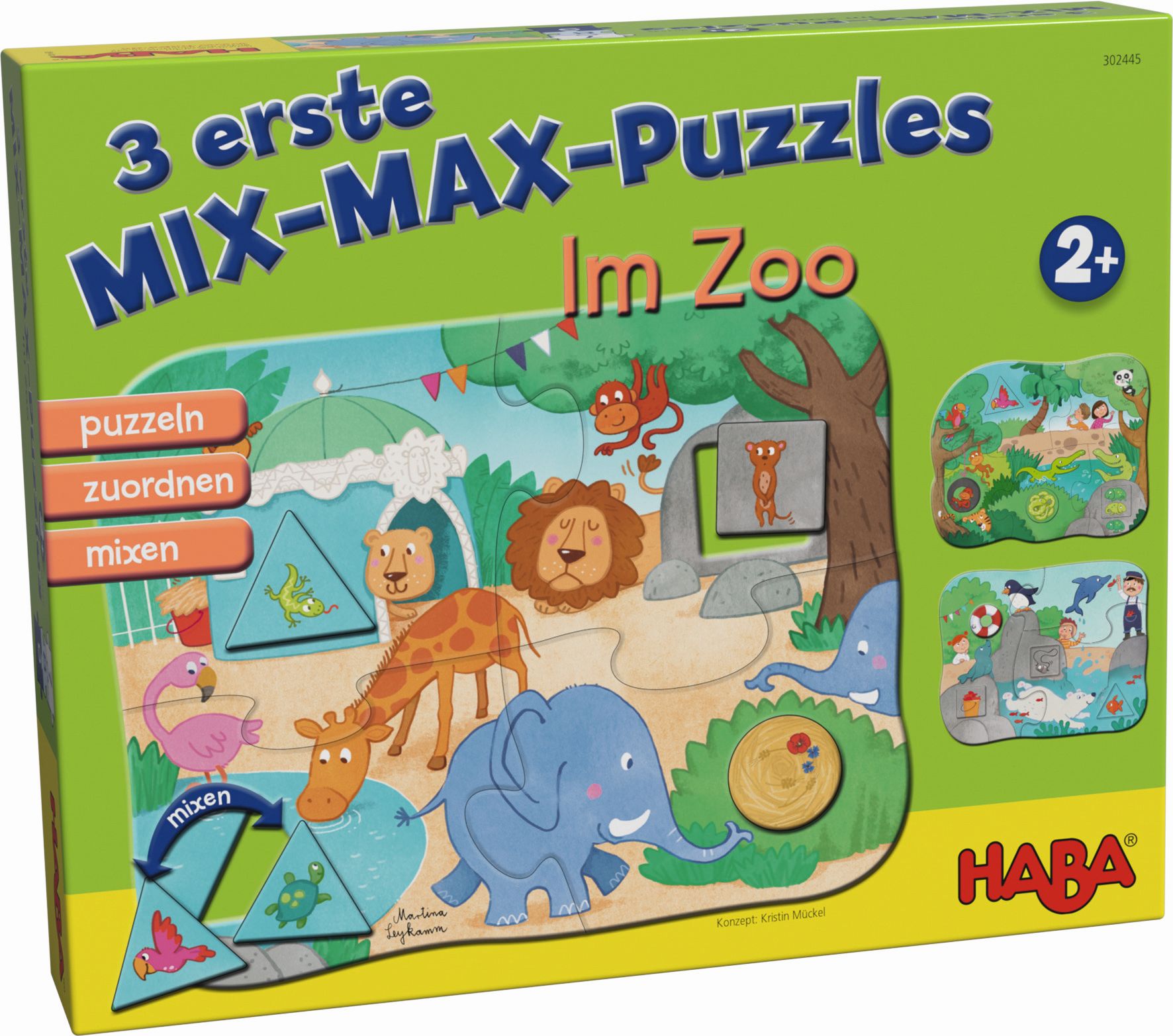 HABA - 3 erste Mix-Max-Puzzles - Zoo von Haba