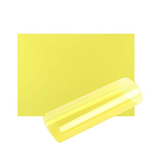 Acetatblätter A4 OHP Blatt Farbe Acetat Klarfolie Kunststoff Lichtfilter Gel Lesehilfe Dicke 100 Mikron Lesehilfe (A4 Größe - Gelb - 10 Blatt) von Habercrafts