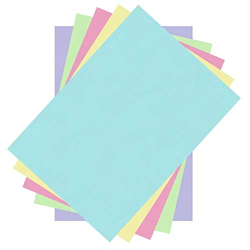 Hochwertiges Papier, A4, Pastellfarben, 80 g/m² (210 mm x 297 mm), für Kopierer, Drucker, Faltpapier, Kartengestaltung, Papier, 100 Blatt von Habercrafts