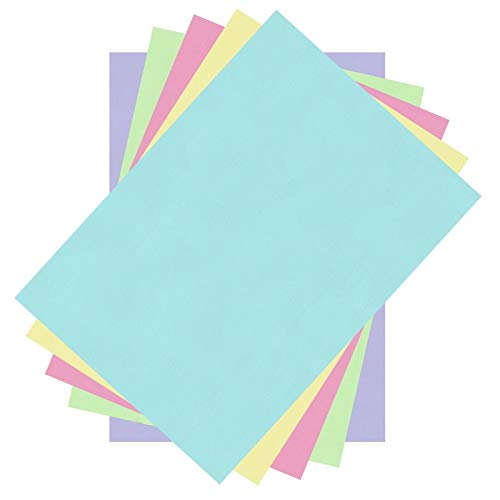 Hochwertiges A4-Papier, Pastellfarben, 80 g/m² (210 mm x 297 mm), Kopierer, Drucker, Faltpapier, Kartenherstellung, Blatt, Ries (Packung mit 100 Blatt) von Habercrafts