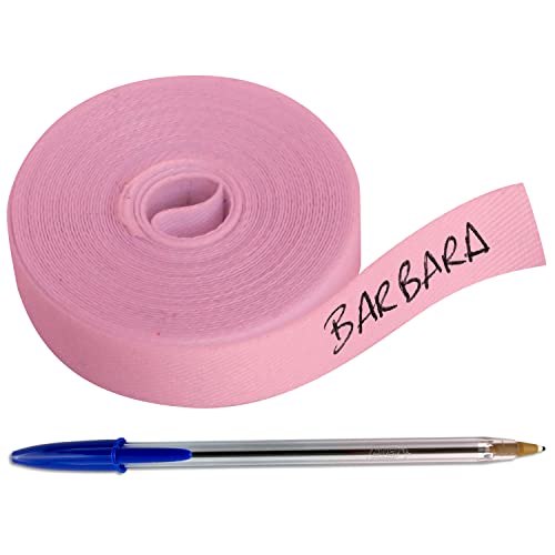 Stoffetiketten zum Aufbügeln, beschriften von Kleidung, Namensschilder für Pflegeheime, Camp, Uniformen, Tagespflege, Hochschule, 3 x 1 cm. Stift enthalten (Rosa) von Haberdashery Online