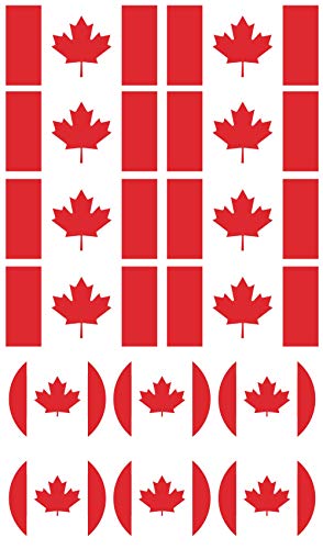 Haberdashery Online 28 Aufkleber der Flagge von Kanada. Aufkleber für Fahrräder, Motorräder, Zubehör (Kanada) von Haberdashery Online