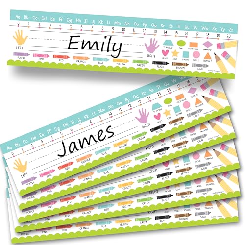 Hadley Designs 25 bunte Namensschilder für Klassenzimmer, Klassenzimmer, Namensschilder für Schreibtisch, Studentennamenschilder für Schreibtische, Klassenzimmer, Namensschild von Hadley Designs