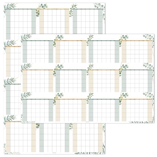 Greenery 12 Monate trocken abwischbarer Kalender für Wand – großer Kalender, Whiteboard-Wand, großer Wandkalender, trocken abwischbar, monatlich, trocken abwischbarer Wandkalender groß, großer von Hadley Designs