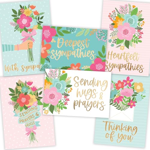 Hadley Designs Trauerkarte für den Verlust eines geliebten Menschen – 24 große Trauerkarten mit Umschlägen, Sorry for Your Loss Card, Beileidsgrußkarten – Blumenmotiv Hadley Designs Trauerkarte für den Verlust eines geliebten Menschen – 24 große Trauerkarten mit Umschlägen, Sorry for Your Loss Card, Beileidsgrußkarten – Blumenmotiv von Hadley Designs