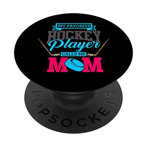 My Favorite Hockey Player Calls Me Mom Eishockey Mama Geschenk PopSockets mit austauschbarem PopGrip von Hadley Designs