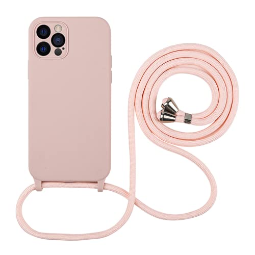 Hadwii iPhone XR Hülle mit Band Handykette Handyhülle Dünne Weich Einfarbig Flüssig Silikon Schutzhülle mit Kordel zum Umhängen TPU Bumper Case Cover für iPhone XR, Beige von Hadwii