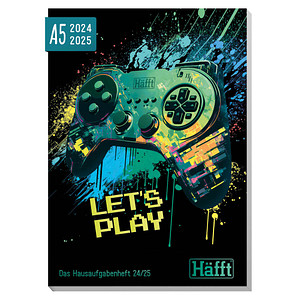 Häfft® Verlag Hausaufgabenheft Let´s play liniert DIN A5 ohne Rand, 112 Blatt von Häfft® Verlag