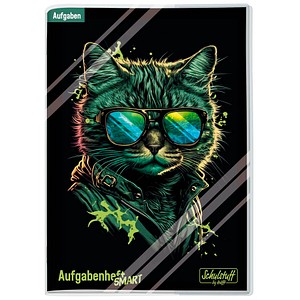 Häfft® Verlag Hausaufgabenheft Schulstuff Cool Cat liniert DIN A5 ohne Rand, 96 Blatt von Häfft® Verlag