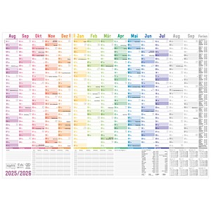 Häfft® Verlag Schuljahr Jahresplaner, Monats- und Tageseinteilung 89,0 x 63,0 cm von Häfft® Verlag