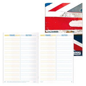 Häfft® Verlag Vokabelheft Schulstuff Union Jack liniert DIN A5 ohne Rand, 64 Blatt von Häfft® Verlag