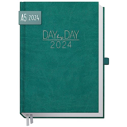 Chäff Organizer Day by Day 2024 A5 [Petrol] 1 Tag 1 Seite | Hardcover Tageskalender 2024 A5, Tagesplaner, Terminkalender, Terminplaner, Kalender | nachhaltig & klimaneutral von Häfft