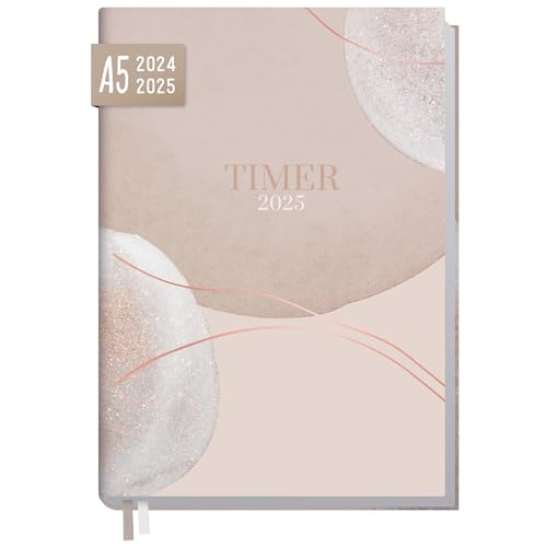 Häfft® Chäff-Timer Classic Kalender 2024/2025 A5 "Soft Beige" Buchkalender, Terminplaner, Terminkalender, Wochenplaner für 18 Monate: Juli 2024 bis Dez. 2025 - nachhaltig & klimafreundlich von Häfft