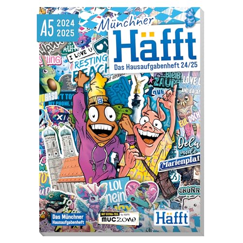 Häfft® Original Hausaufgabenheft 2024/2025 A5 "München" ultimativer Schülerkalender, Schülerplaner - nachhaltig & klimafreundlich von Häfft