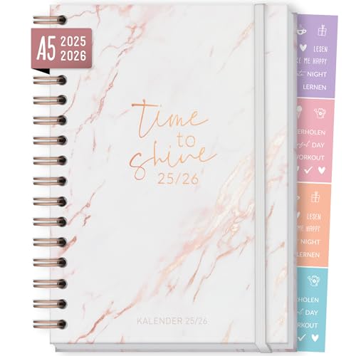 =Häfft-Timer Fancy 2025/2026 A5 "White Marble" Schulplaner, Schülerkalender, Schülerplaner, Studienplaner mit Spiralbindung für Oberstufe, Ausbildung, Studium - nachhaltig & klimafreundlich =Häfft-Timer Fancy 2025/2026 A5 "White Marble" Schulplaner, Schülerkalender, Schülerplaner, Studienplaner mit Spiralbindung für Oberstufe, Ausbildung, Studium - nachhaltig & klimafreundlich von Häfft