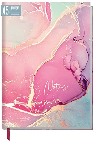 Notizbuch A5 liniert [Silky Pink] von Trendstuff by Häfft | 124 Seiten, 62 Blatt | ideal als Tagebuch, Bullet Journal, Ideenbuch, Schreibheft | nachhaltig & klimaneutral von Häfft