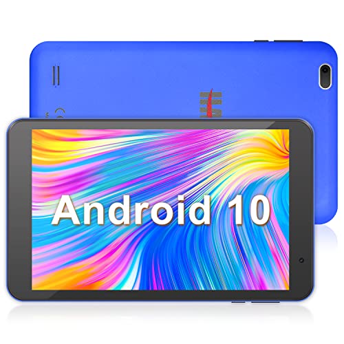 Haehne Tablet PC 8 Zoll Android 10, 8 Zoll Tablet PC, Quad Core Prozessor, 2GB RAM + 32GB ROM, 128GB Erweiterbar, 1280 X 800 IPS, Akku 4000mAh, WiFi, GPS, Bluetooth,Blau von Haehne