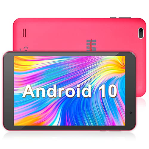 Haehne Tablet PC 8 Zoll Android 10, 8 Zoll Tablet PC, Quad Core Prozessor, 2GB RAM + 32GB ROM, 128GB Erweiterbar, 1280 X 800 IPS, Akku 4000mAh, WiFi, GPS, Bluetooth,Rosa von Haehne