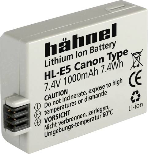 Hähnel Fototechnik HL-E5 Kamera-Akku ersetzt Original-Akku (Kamera) LP-E5 7.4V 1000 mAh von Hähnel Fototechnik