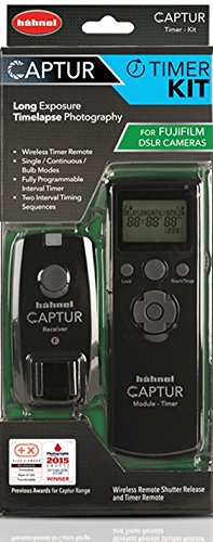 Hähnel Captur Timer Kit (Kabelloser Fernauslöser und Timerauslöser, geeignet für Fujifilm) schwarz von Hähnel