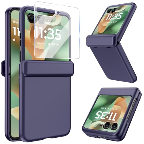 Haeuorey Schutzhülle für Motorola Razr 2025/2024, integrierter Displayschutz und Scharnierschutz, schlank, Ganzkörper-Schutzhülle, robust, kratzfest, stoßfest, für Moto Razr 2025/2024, Blau Haeuorey Schutzhülle für Motorola Razr 2025/2024, integrierter Displayschutz und Scharnierschutz, schlank, Ganzkörper-Schutzhülle, robust, kratzfest, stoßfest, für Moto Razr 2025/2024, Blau von Haeuorey