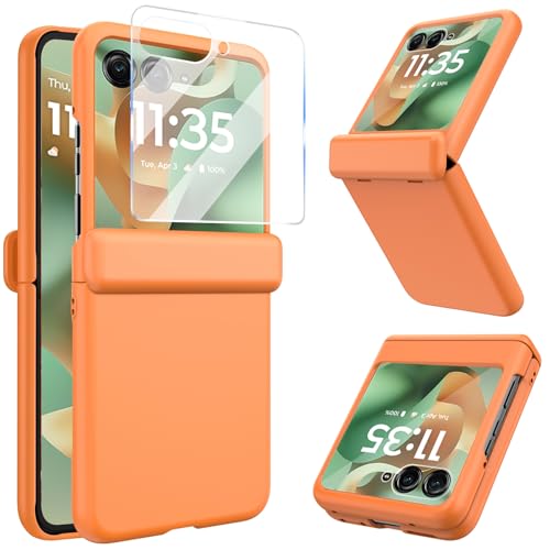 Haeuorey Schutzhülle für Motorola Razr 2025/2024, integrierter Displayschutz und Scharnierschutz, schlank, Ganzkörper-Schutzhülle, robust, kratzfest, stoßfest, für Moto Razr 2025/2024, Orange Haeuorey Schutzhülle für Motorola Razr 2025/2024, integrierter Displayschutz und Scharnierschutz, schlank, Ganzkörper-Schutzhülle, robust, kratzfest, stoßfest, für Moto Razr 2025/2024, Orange von Haeuorey