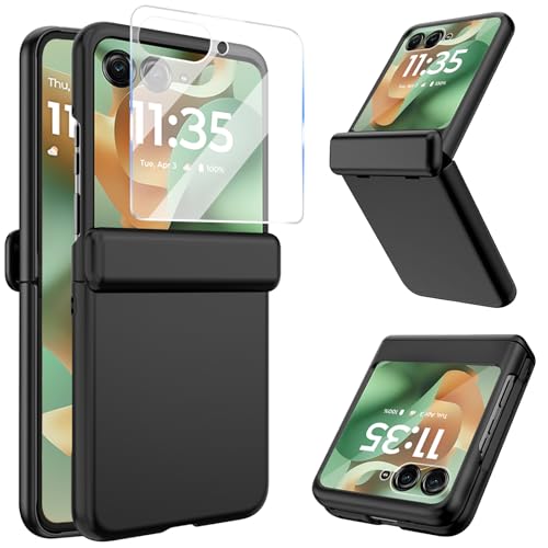 Haeuorey Schutzhülle für Motorola Razr 2025/2024, integrierter Displayschutz und Scharnierschutz, schlank, Ganzkörper-Schutzhülle, robust, kratzfest, stoßfest, für Moto Razr 2025/2024, Schwarz Haeuorey Schutzhülle für Motorola Razr 2025/2024, integrierter Displayschutz und Scharnierschutz, schlank, Ganzkörper-Schutzhülle, robust, kratzfest, stoßfest, für Moto Razr 2025/2024, Schwarz von Haeuorey