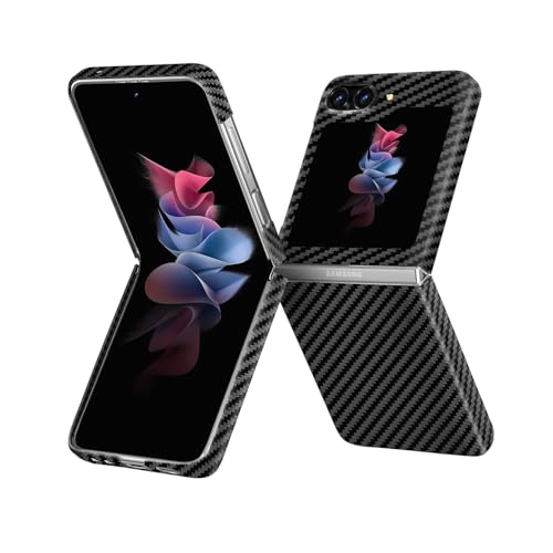 Haeuorey Schutzhülle für Samsung Galaxy Z Flip 6, Aramidfaser, schlanke Passform, stoßfest, vollständige Abdeckung, Schutzhülle für Z Flip 6 5G 2024 (schwarz) Haeuorey Schutzhülle für Samsung Galaxy Z Flip 6, Aramidfaser, schlanke Passform, stoßfest, vollständige Abdeckung, Schutzhülle für Z Flip 6 5G 2024 (schwarz) von Haeuorey