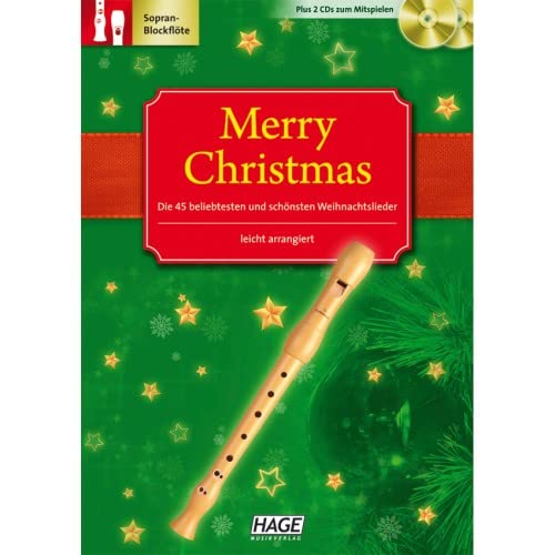 Hage - Merry Christmas für Blockflöte + 2 CDs von Hage Musikverlag