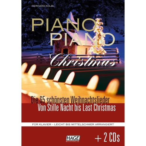 Hage - Piano Piano Christmas leicht bis mittelschwer (+2 CD's) - f. Klavier von Hage Musikverlag