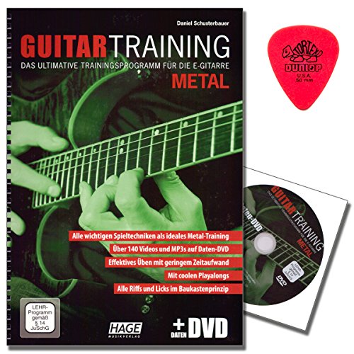 Guitar Training Metal - Das ultimative Trainingsprogramm für die E-Gitarre mit CD , Dunlop PLEK (Lehrprogramm/Lehrvideo gemäß §14 JuschG) - E-Gitarrenschule von Daniel Schusterbauer von Hage