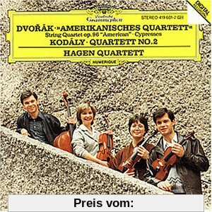 Dvorak / Kodaly: Streichquartett Nr. 12 (Amerikanisches Quartett) + Nr. 2 Op. 10 von Hagen Quartett