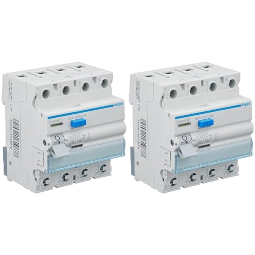 FI-Schutzschalter 63A CDS463DQuickConnect Typ A 4-pol. 30mA 400V (Packung mit 2) von Hager