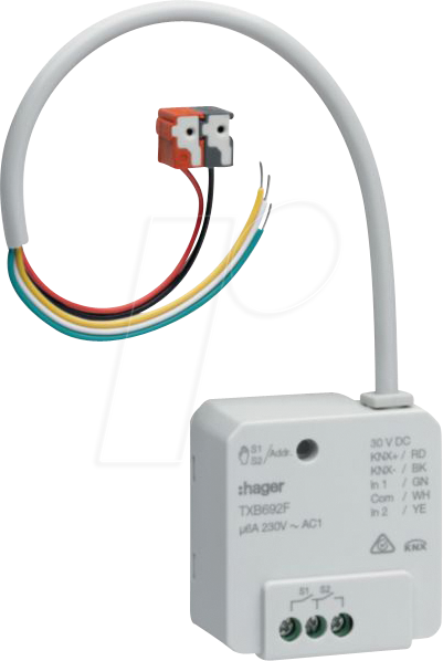 HAGER TXB692F - Schalt-/Jalousieaktor 2/1-fach + 2 Eingänge KNX easy, 6A, UP HAGER TXB692F - Schalt-/Jalousieaktor 2/1-fach + 2 Eingänge KNX easy, 6A, UP von Hager