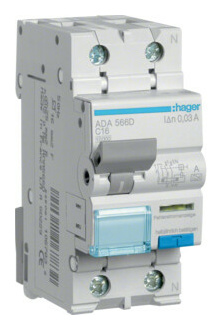 Hager ADA566D FI-LS 1P+N 10kA C-16A 30mA A von Hager