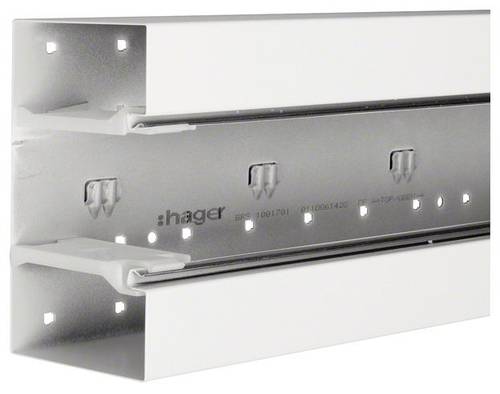 Hager BRS10017019016 Brüstungskanal Unterteil (L x B) 2000mm x 170mm 2m Weiß von Hager