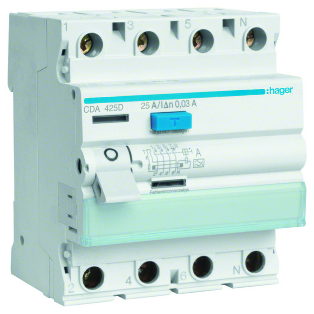 Hager CFA440D FI-Schutzschalter 4P 40A 300mA Hager CFA440D FI-Schutzschalter 4P 40A 300mA von Hager