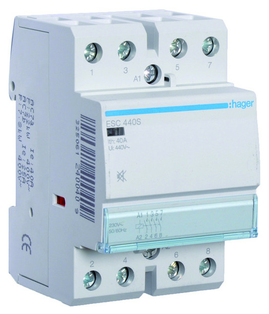Hager ESC440S Schütz brummfrei 40A, 4S, 230V von Hager