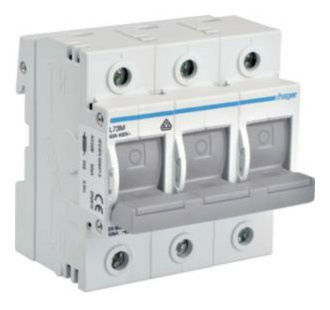 Hager L73M Lasttrennschalter f. D02 E18 63A 3p Hager L73M Lasttrennschalter f. D02 E18 63A 3p von Hager