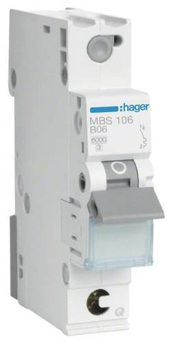Hager MBS106 Leitungsschutzschalter 1polig 6A 400V Hager MBS106 Leitungsschutzschalter 1polig 6A 400V von Hager