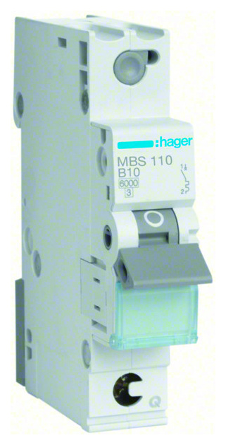Hager MBS110 Sicherungsautomat 1P B10A SSK von Hager