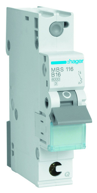 Hager MBS116 Sicherungsautomat 1P B16A SSK von Hager