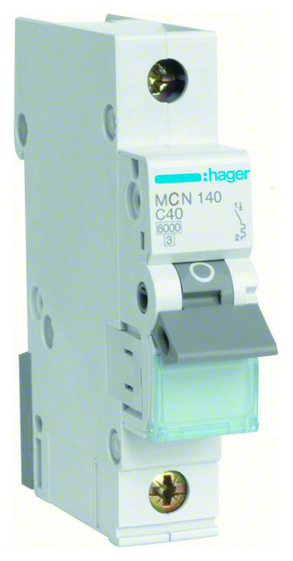 Hager MCN140 Sicherungsautomat 1polig C-40A von Hager