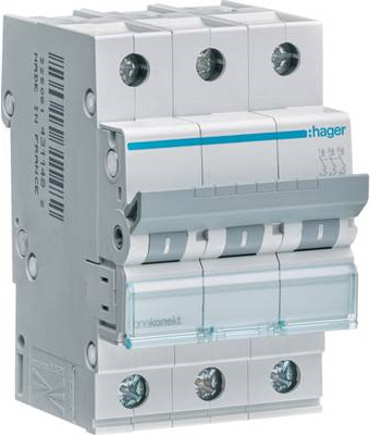 Hager MCN310. AC Eingangsfrequenz: 50/60 Hz, Nominale Stromabgabe: 10 A. Breite: 52,5 mm, Tiefe: 70 mm, Höhe: 83 mm (MCN310) von Hager
