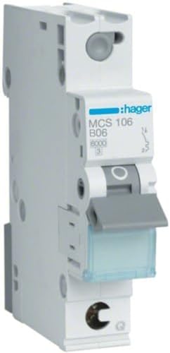 Leitungsschutzschalter 1 polig 6kA B-Charakteristik 6A QuickConnect 1 Modul von Hager