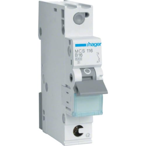 Hager MCS116 LS-Schalter 1P 6kA C-16A QC Quick Connect 1M von Hager